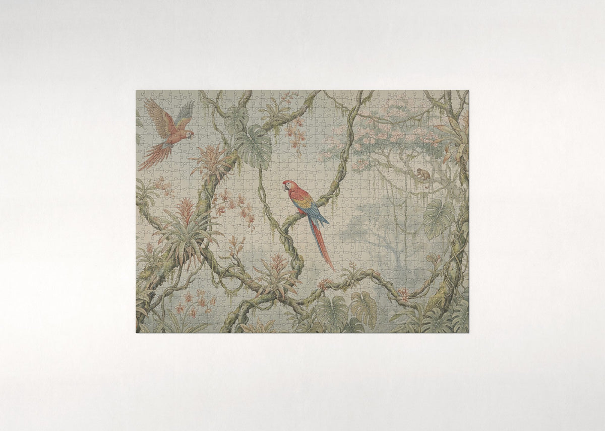 Scarlet Macaw in the Rainforest Canopy jigsaw puzzle - flat puzzle