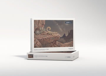 Scorpion on the Red Rock at Night jigsaw puzzle - gift box