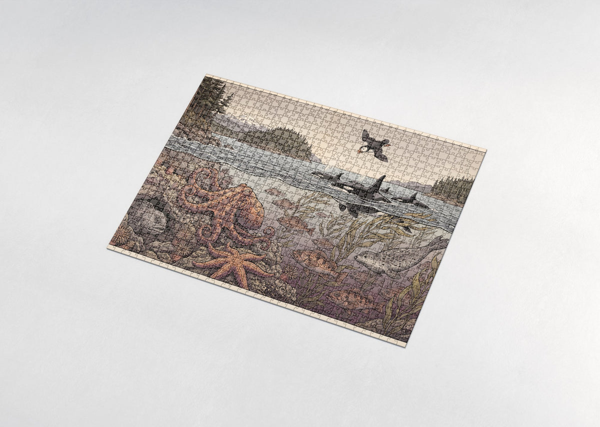 Sea Life of the Pacific Northwest jigsaw puzzle - assembled puzzle