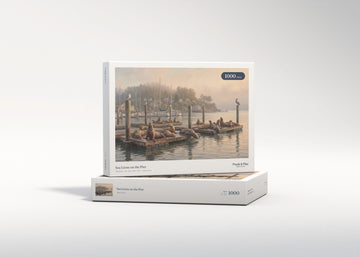 Sea Lions on the Pier jigsaw puzzle - gift box