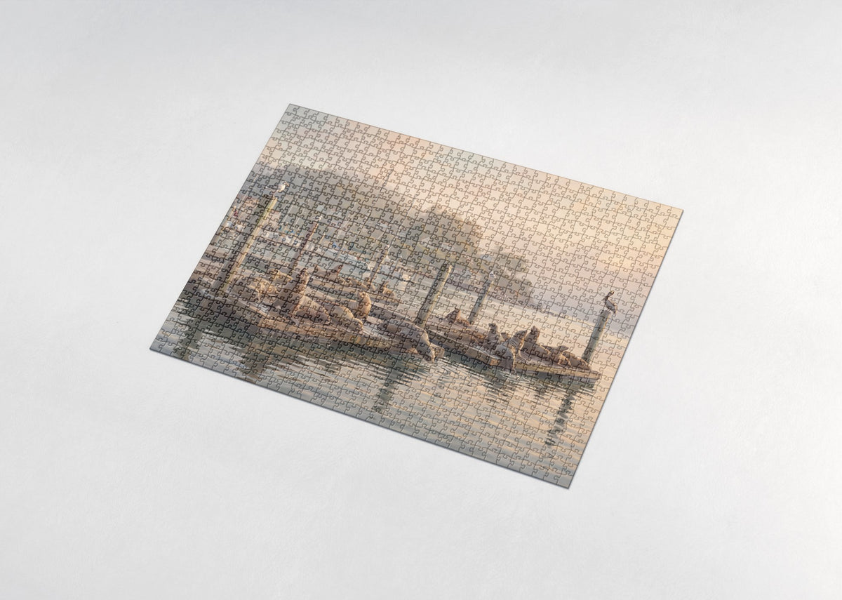 Sea Lions on the Pier jigsaw puzzle - assembled puzzle