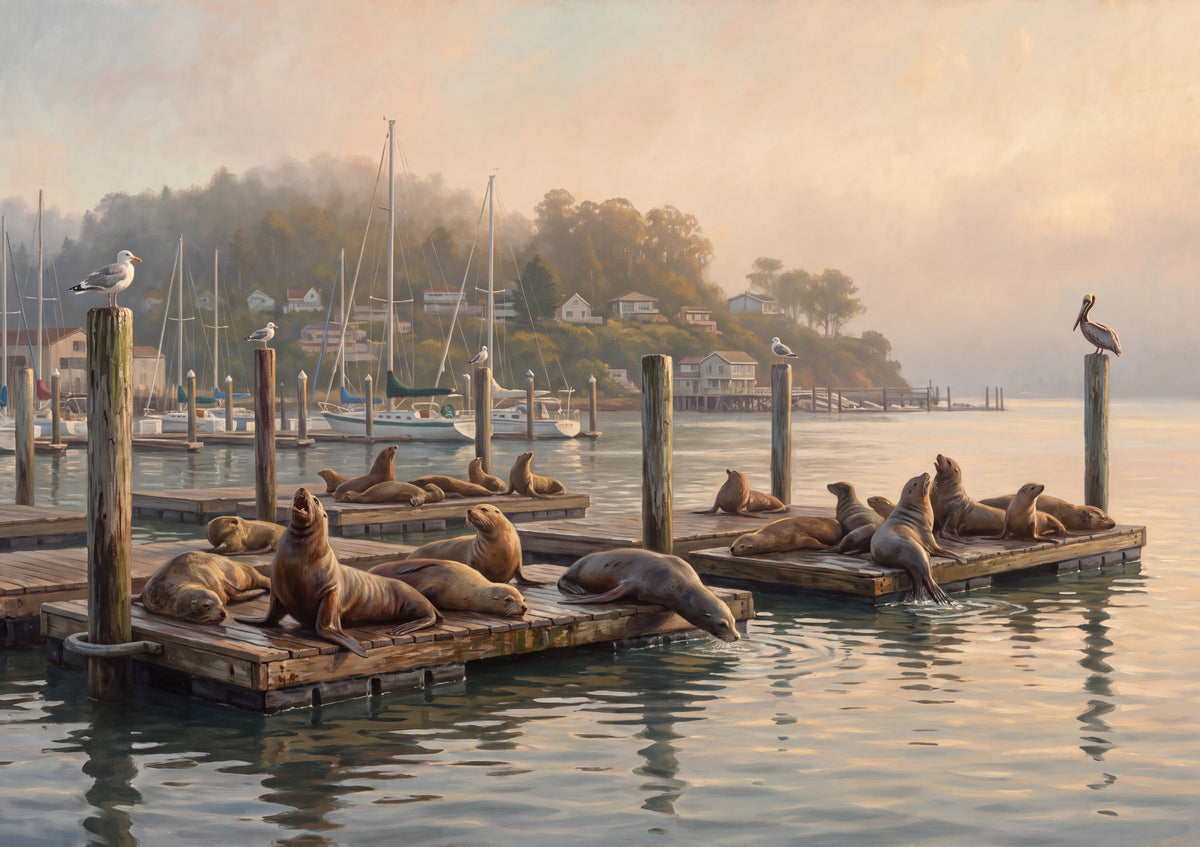 Sea Lions on the Pier jigsaw puzzle