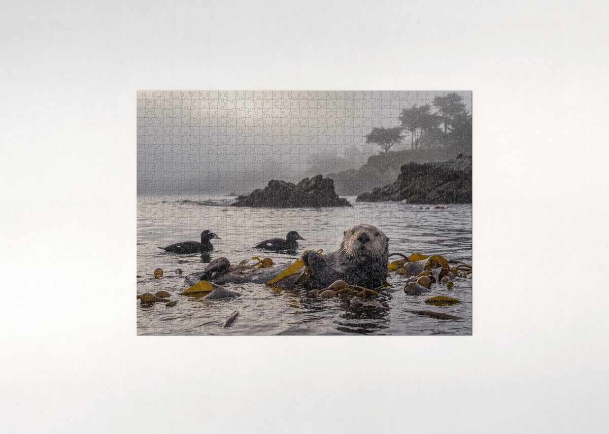 Sea Otter in the Morning Fog jigsaw puzzle - flat puzzle