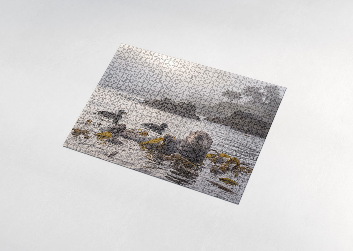Sea Otter in the Morning Fog jigsaw puzzle - assembled puzzle