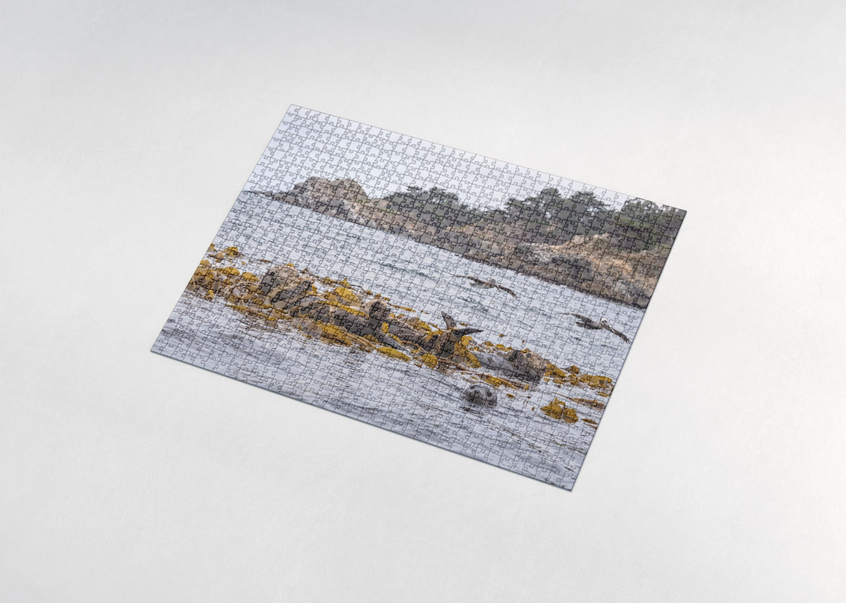 Sea Otters Floating in the Kelp jigsaw puzzle - assembled puzzle