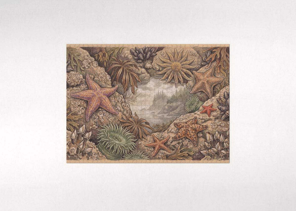 Sea Stars of the Pacific jigsaw puzzle - flat puzzle