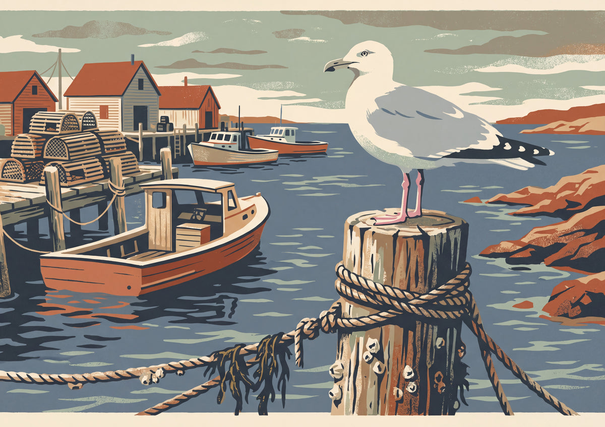 Seagull on the Harbor Piling jigsaw puzzle