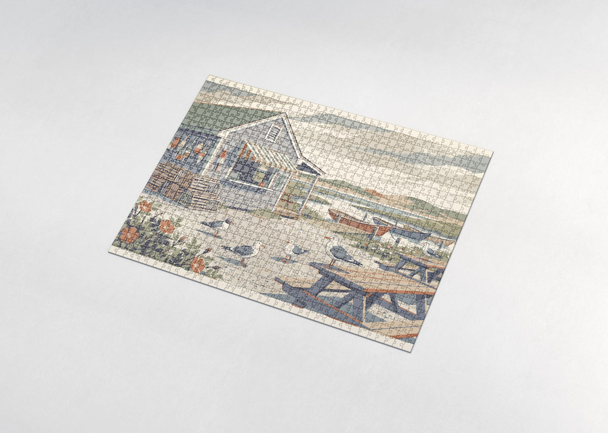 Seagulls at the Clam Shack jigsaw puzzle - assembled puzzle