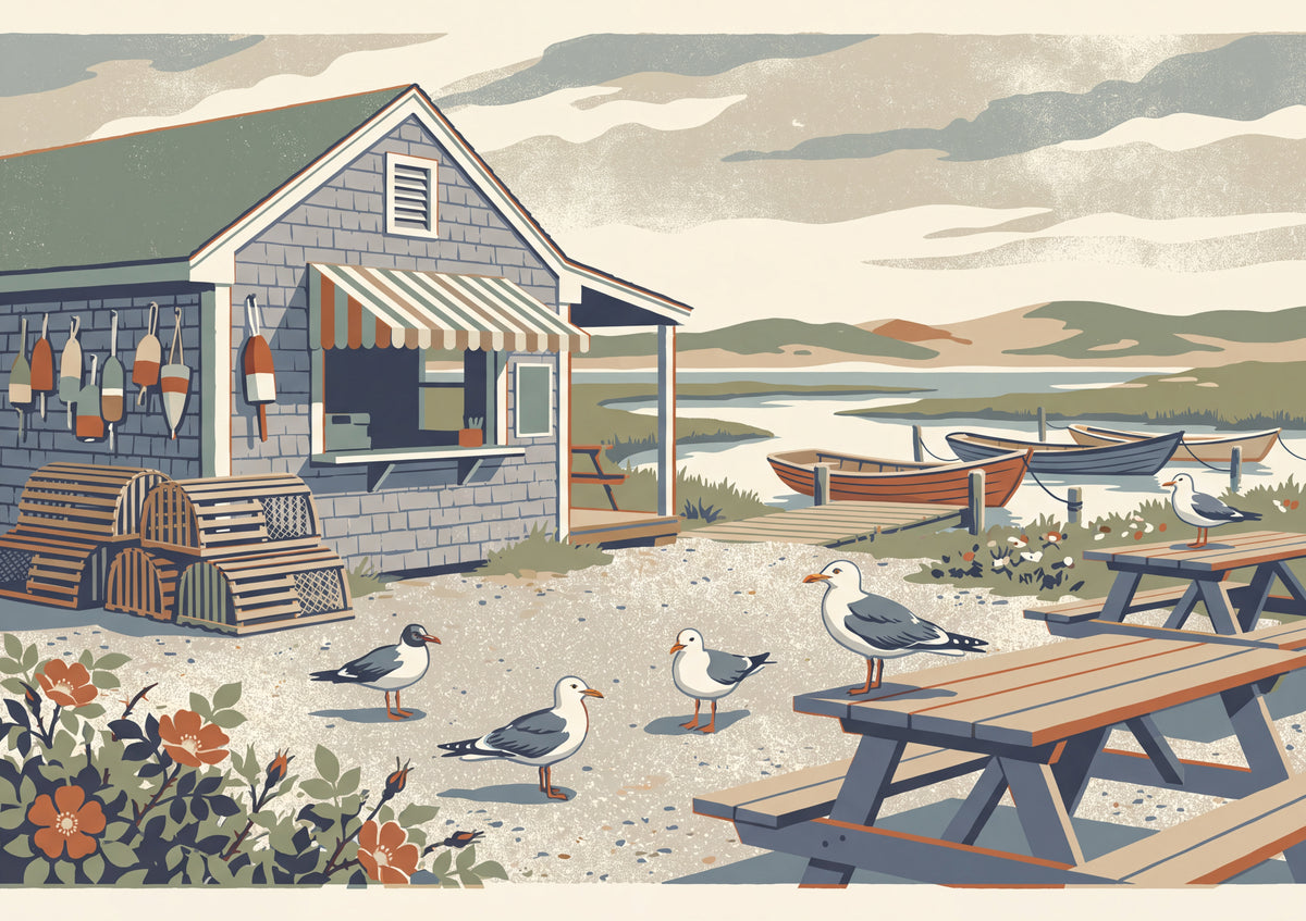 Seagulls at the Clam Shack jigsaw puzzle