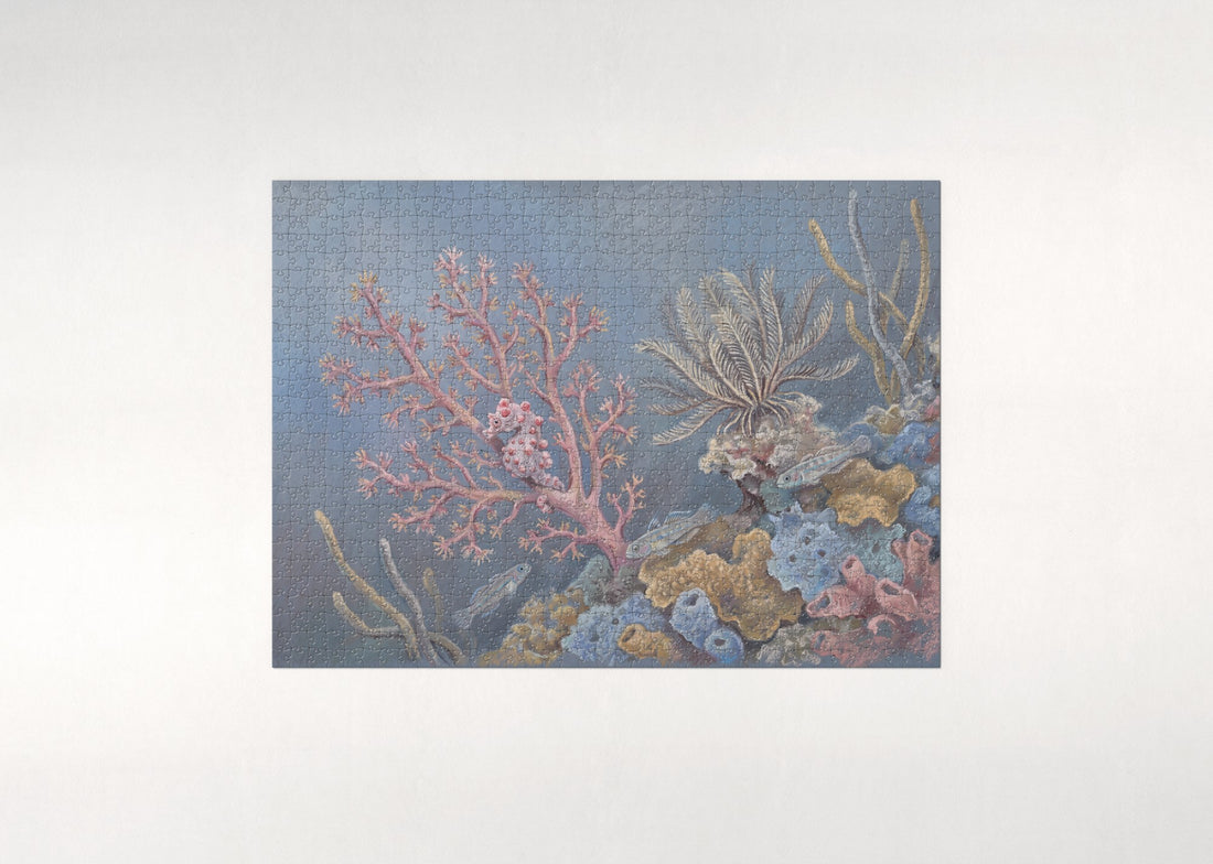 Seahorse at the Pink Sea Fan jigsaw puzzle - gift box