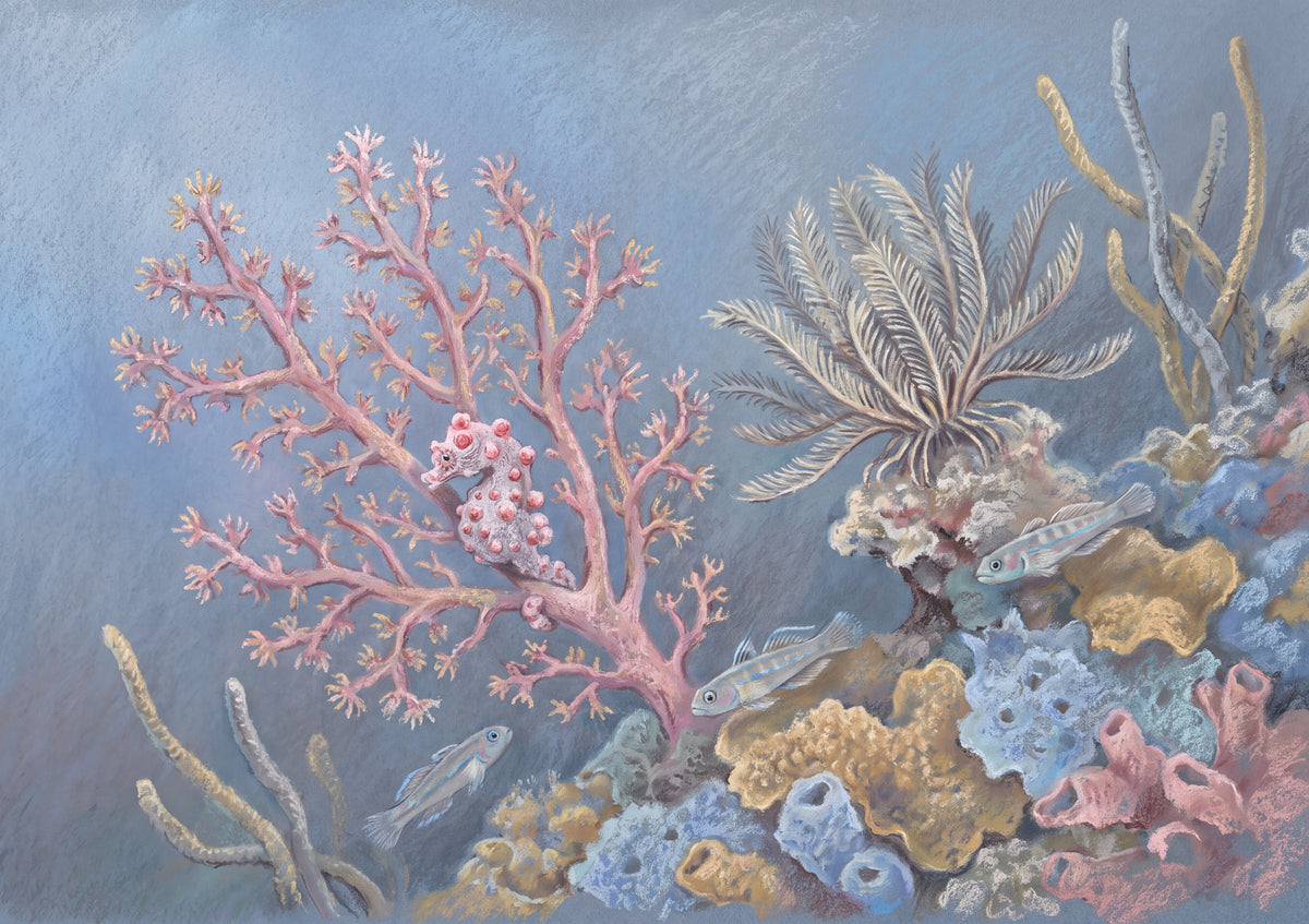 Seahorse at the Pink Sea Fan jigsaw puzzle