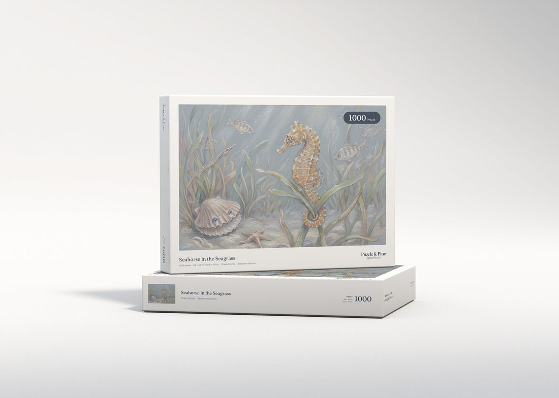 Seahorse in the Seagrass jigsaw puzzle - gift box