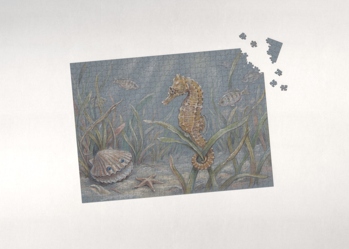 Seahorse in the Seagrass jigsaw puzzle - puzzle with loose pieces