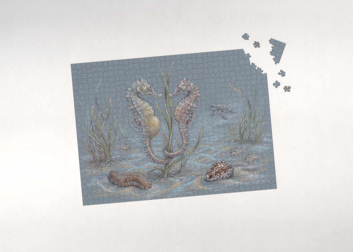Seahorse Pair in the Lagoon jigsaw puzzle - puzzle with loose pieces