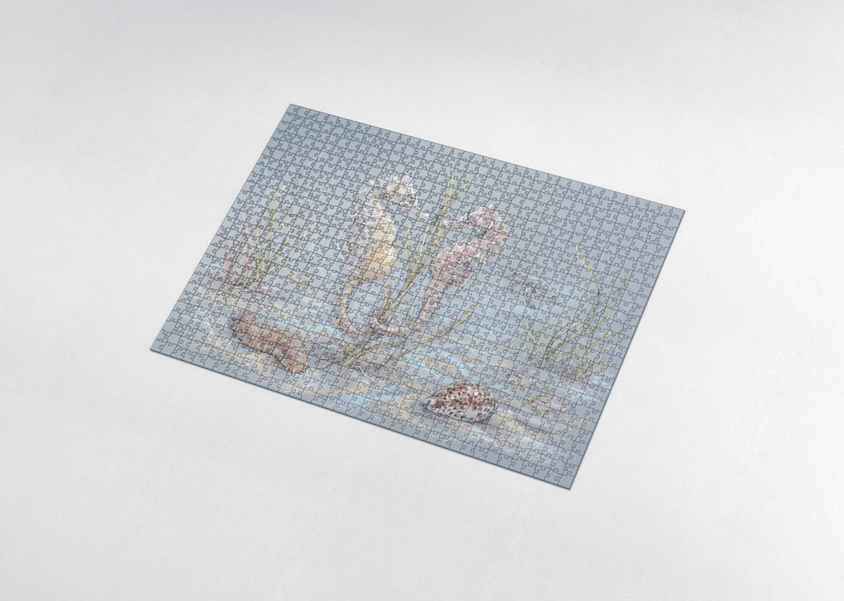 Seahorse Pair in the Lagoon jigsaw puzzle - assembled puzzle