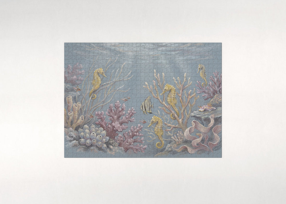 Seahorses Among the Coral jigsaw puzzle - gift box