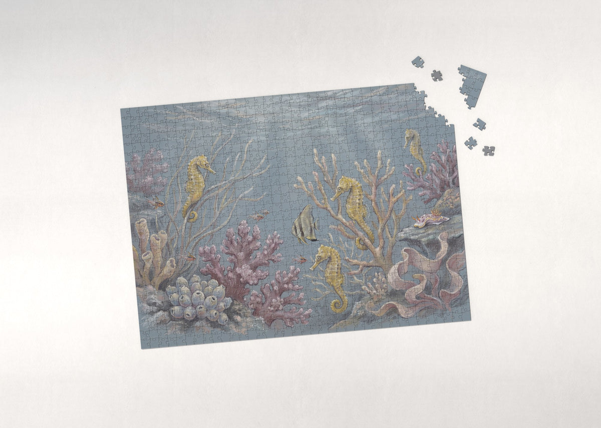 Seahorses Among the Coral jigsaw puzzle - puzzle with loose pieces