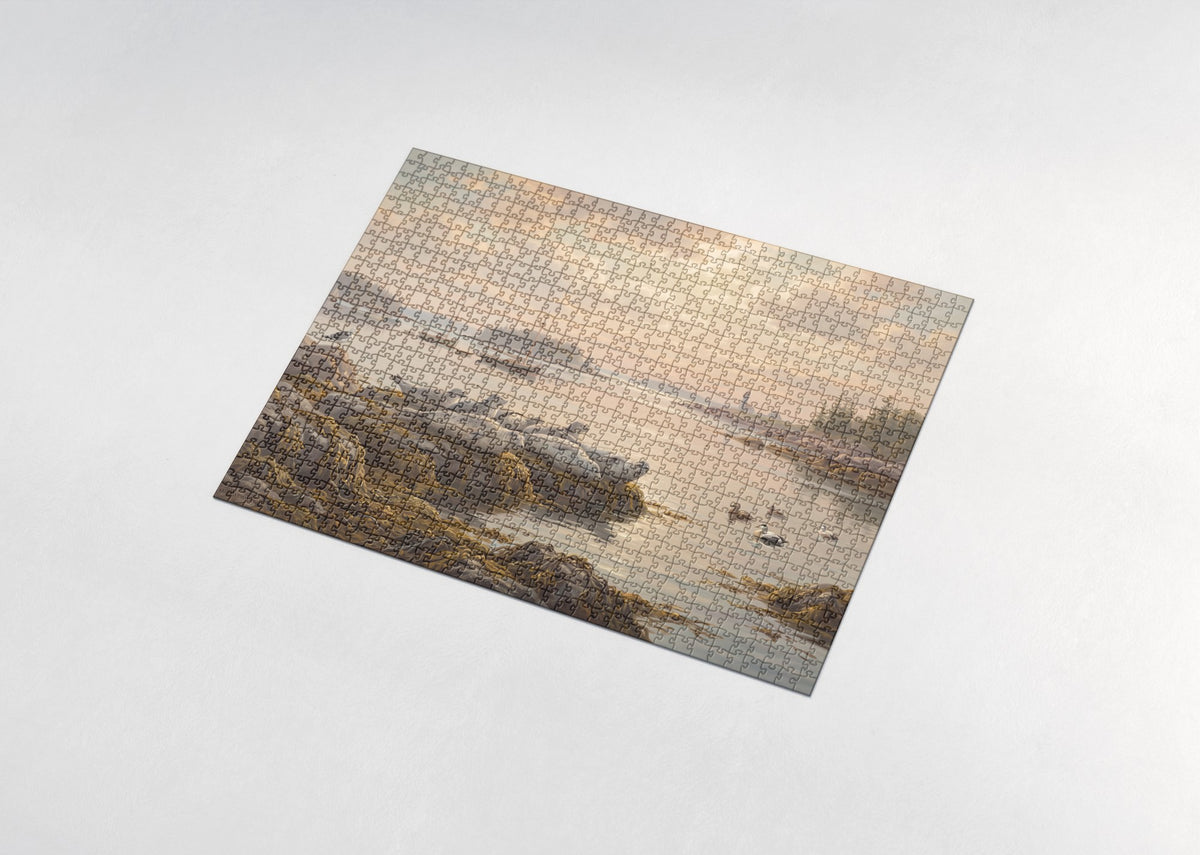 Seals Resting on the Harbor Rocks jigsaw puzzle - assembled puzzle
