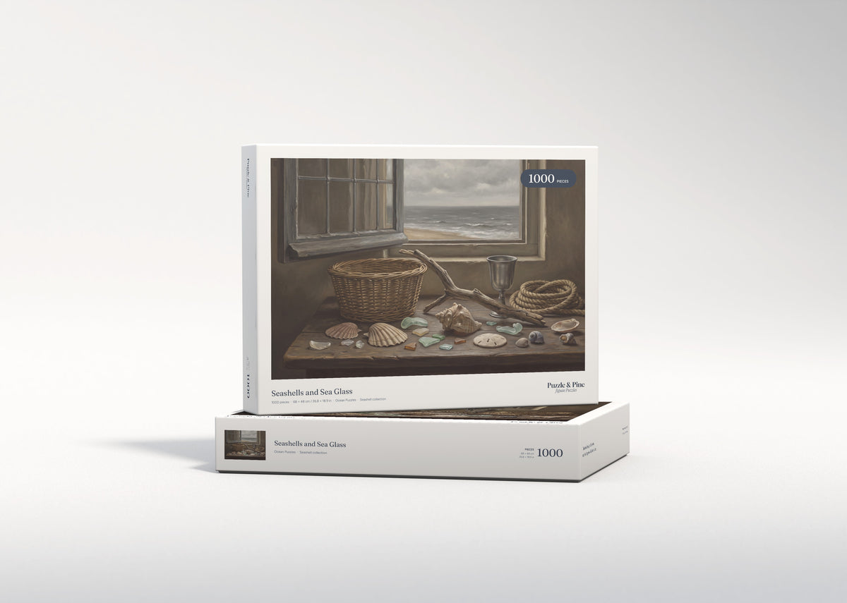 Seashells and Sea Glass jigsaw puzzle - gift box