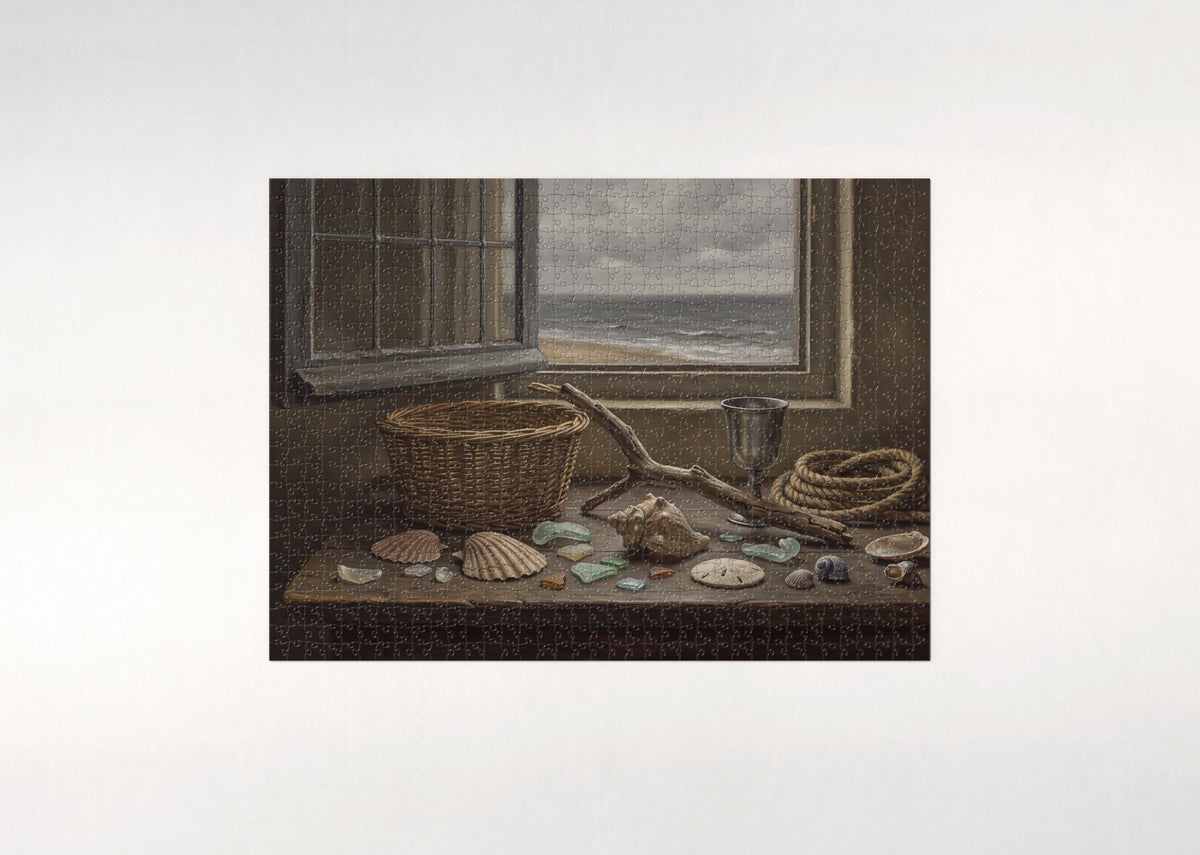 Seashells and Sea Glass jigsaw puzzle - flat puzzle
