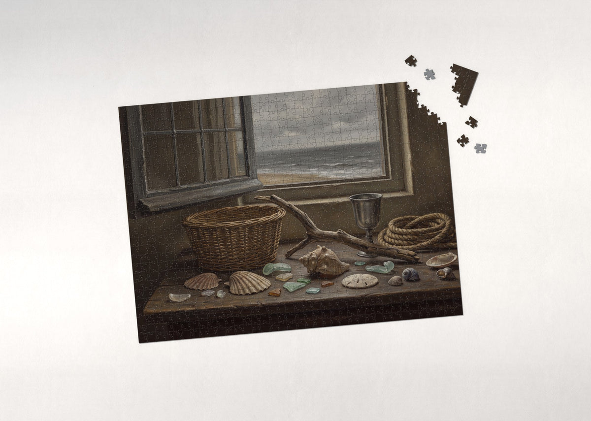 Seashells and Sea Glass jigsaw puzzle - puzzle with loose pieces
