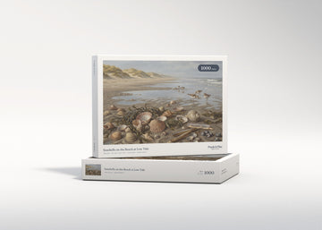 Seashells on the Beach at Low Tide jigsaw puzzle - gift box
