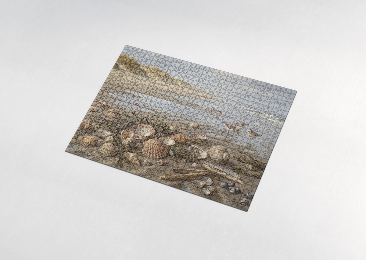 Seashells on the Beach at Low Tide jigsaw puzzle - assembled puzzle