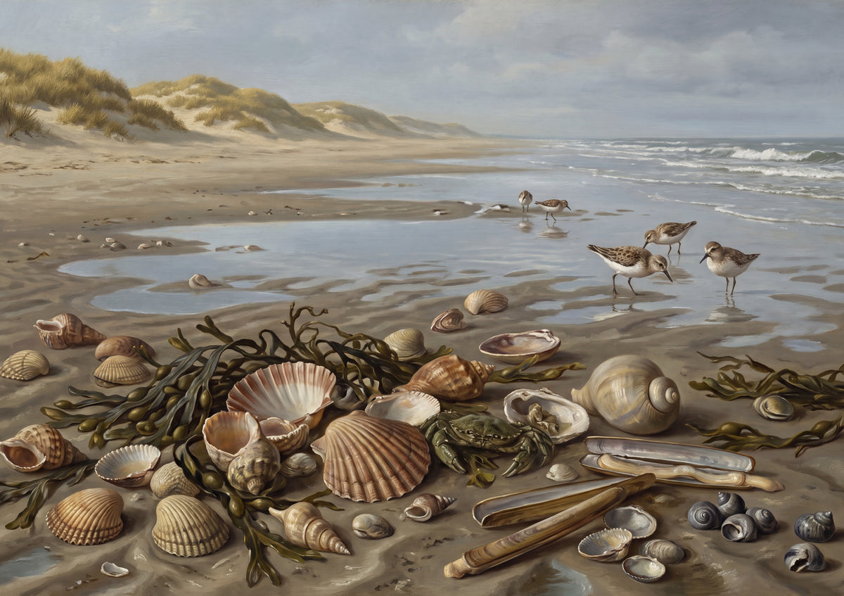Seashells on the Beach at Low Tide jigsaw puzzle