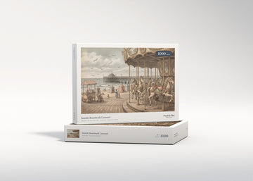 Seaside Boardwalk Carousel jigsaw puzzle - gift box