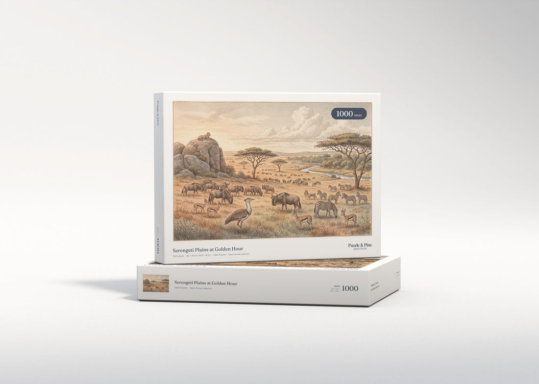 Serengeti Plains at Golden Hour jigsaw puzzle - gift box