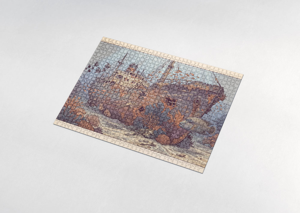 Shipwreck Reef Teeming with Fish jigsaw puzzle - assembled puzzle