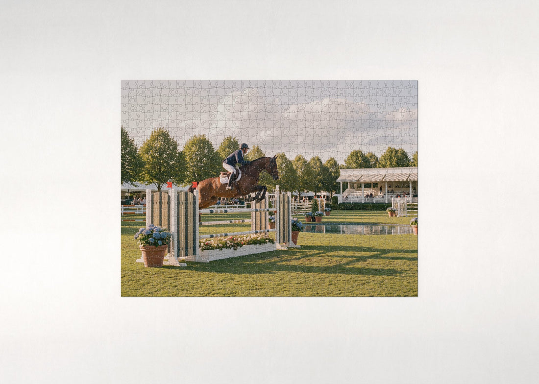 Show Jumping at the Summer Grand Prix jigsaw puzzle - gift box