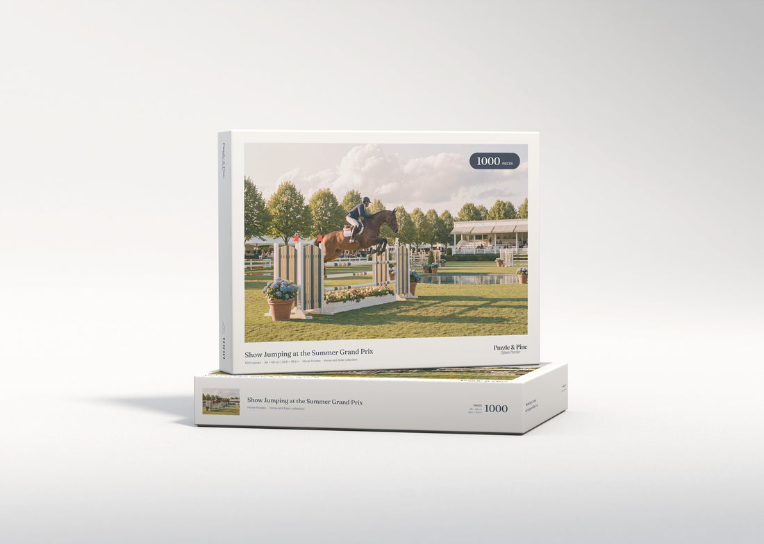 Show Jumping at the Summer Grand Prix jigsaw puzzle - gift box