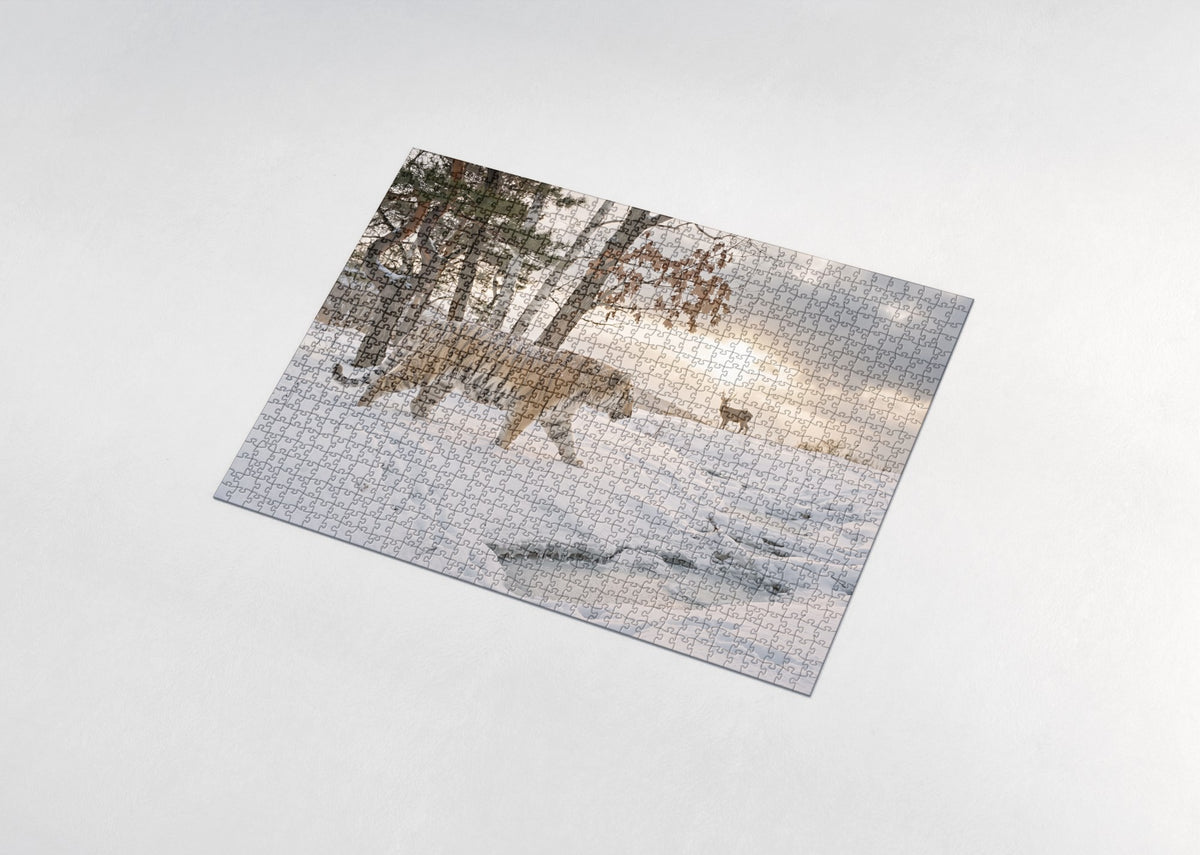 Siberian Tiger in the Snow jigsaw puzzle - assembled puzzle