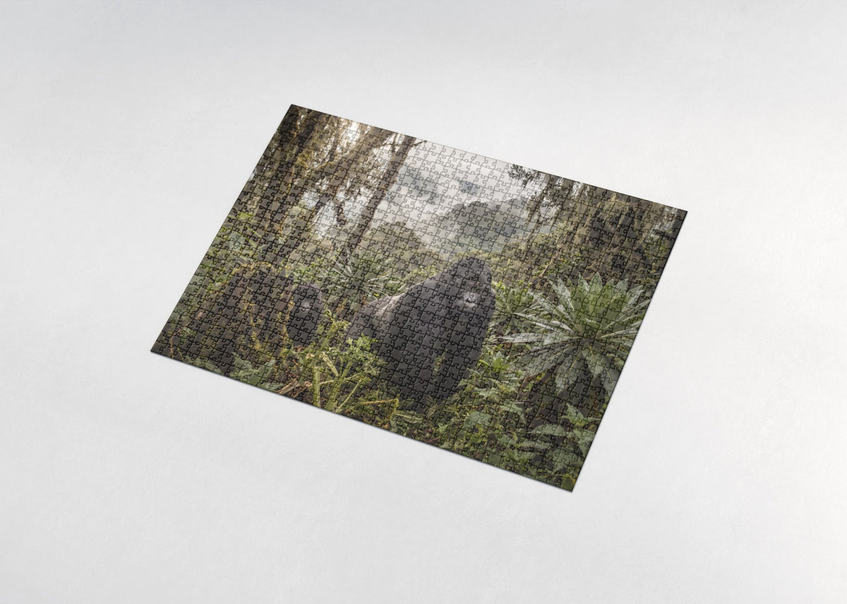 Silverback Gorilla in the Mist jigsaw puzzle - assembled puzzle