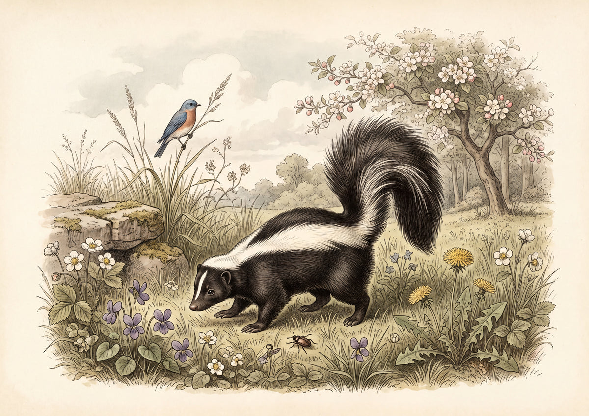 Skunk in the Spring Meadow jigsaw puzzle