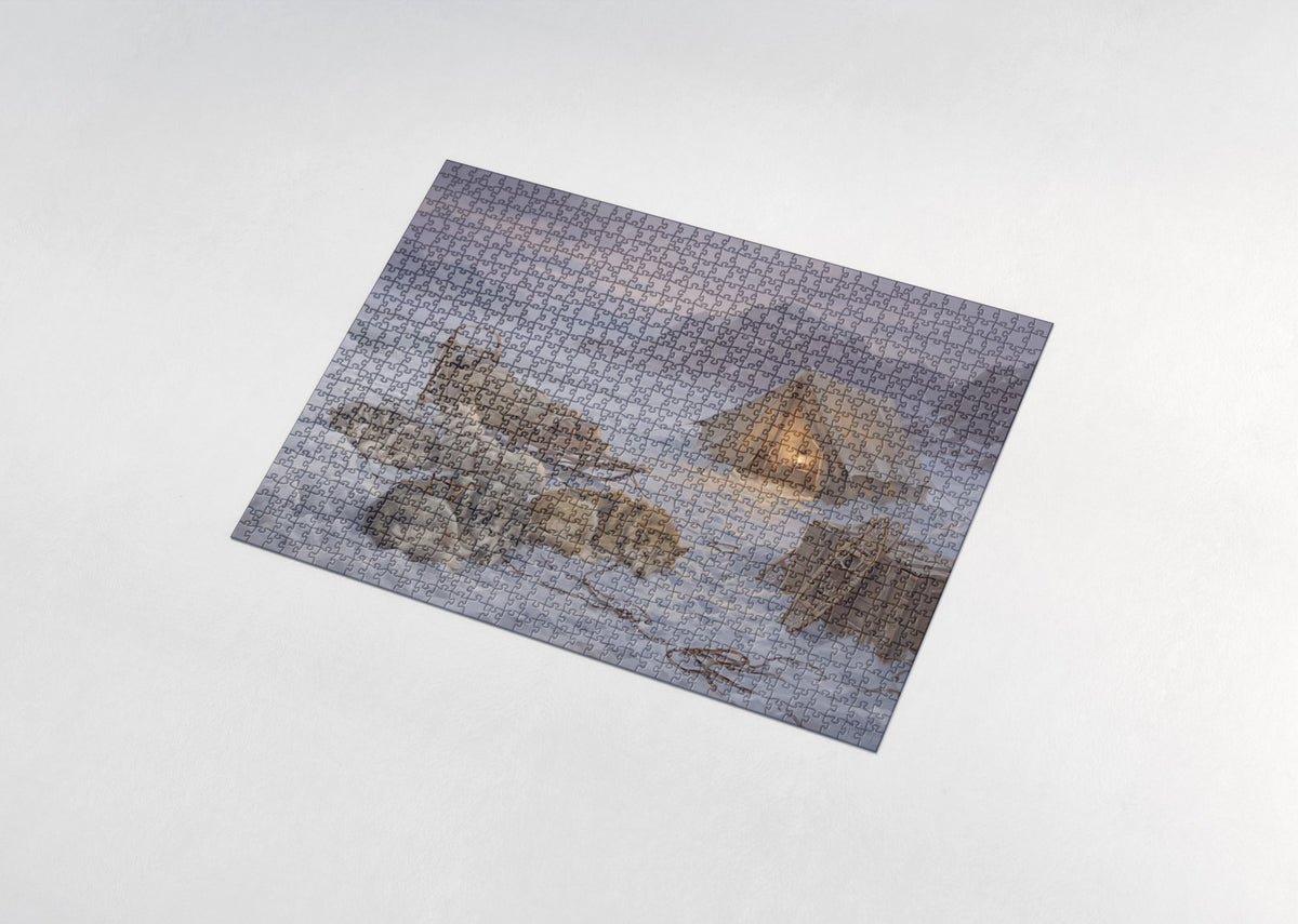 Sled Dogs Resting at the Camp jigsaw puzzle - assembled puzzle