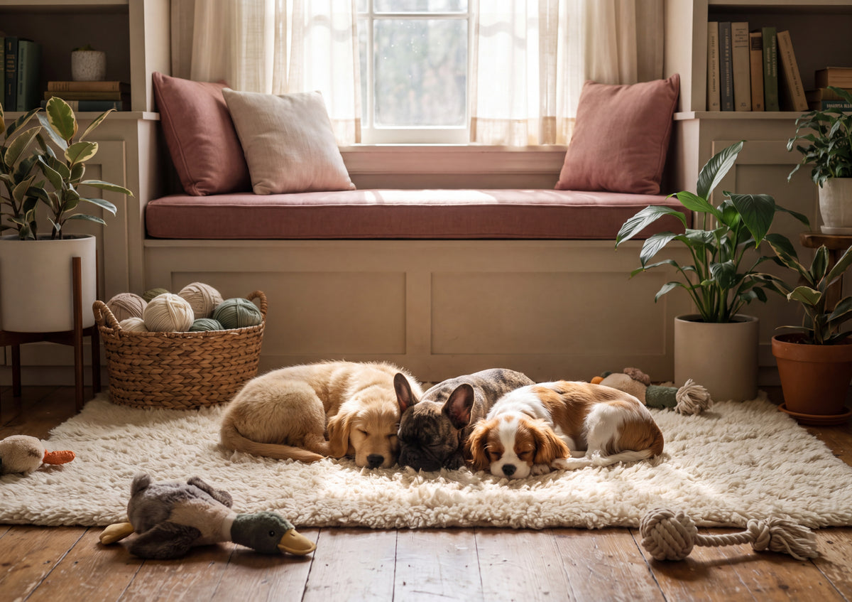 Sleeping Puppies in the Sunbeam jigsaw puzzle