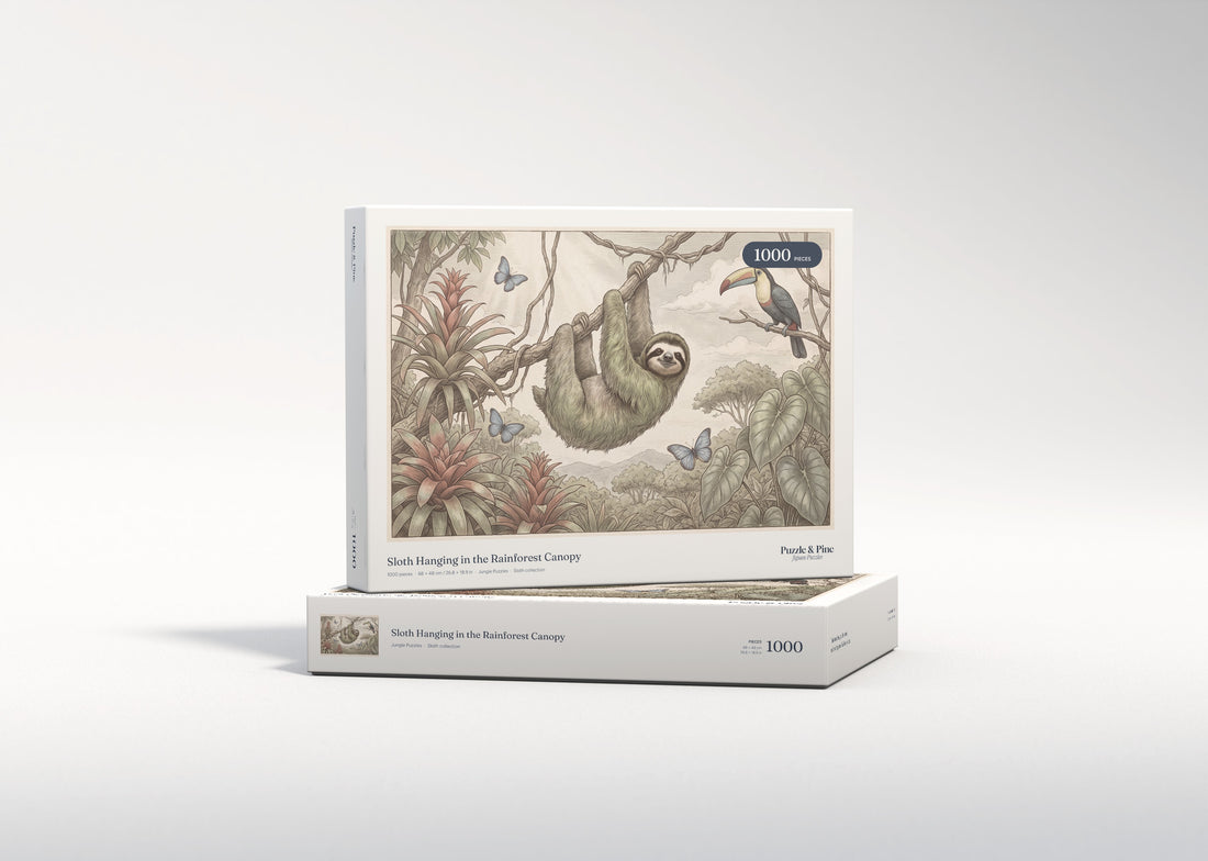 Sloth Hanging in the Rainforest Canopy jigsaw puzzle - gift box