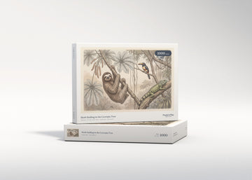 Sloth Smiling in the Cecropia Tree jigsaw puzzle - gift box