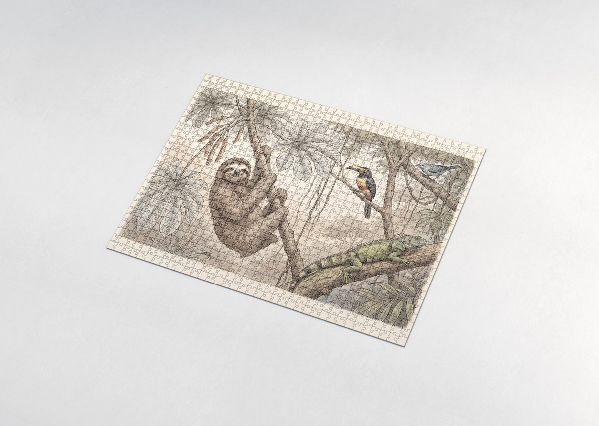 Sloth Smiling in the Cecropia Tree jigsaw puzzle - assembled puzzle