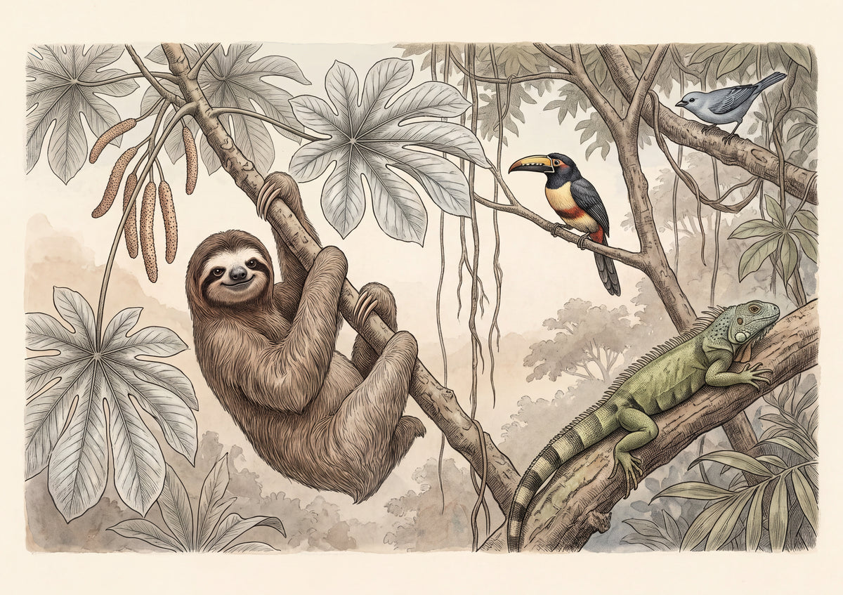 Sloth Smiling in the Cecropia Tree jigsaw puzzle