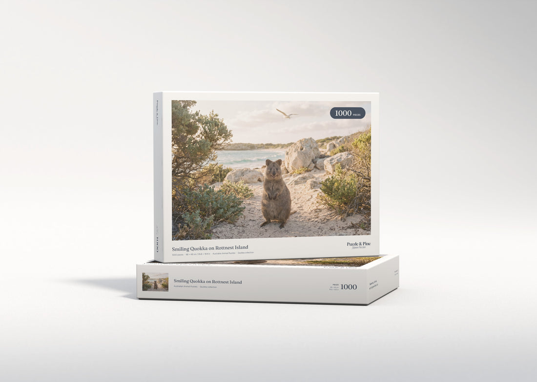 Smiling Quokka on Rottnest Island jigsaw puzzle - gift box