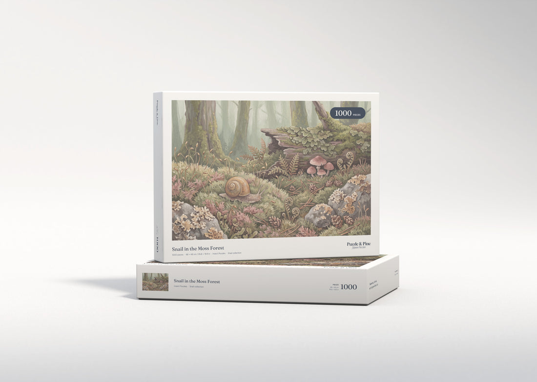 Snail in the Moss Forest jigsaw puzzle - gift box