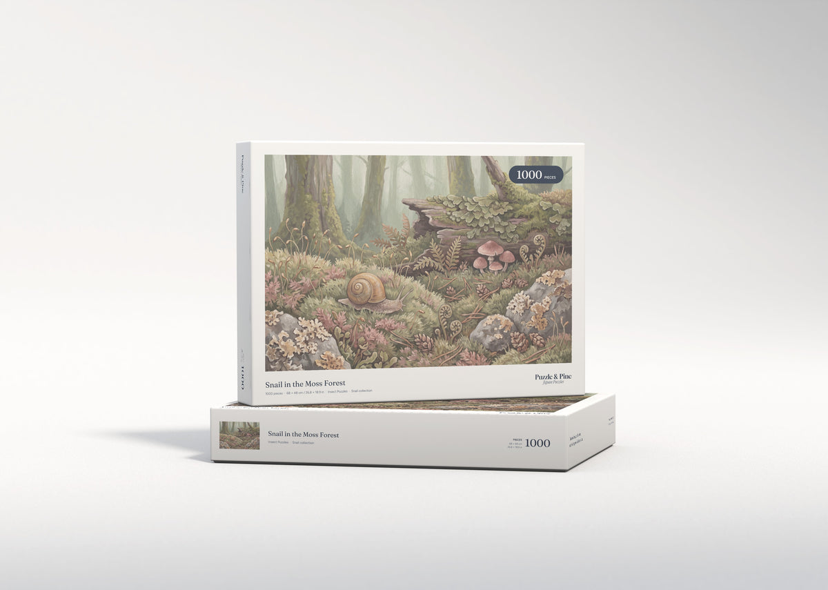 Snail in the Moss Forest jigsaw puzzle - gift box