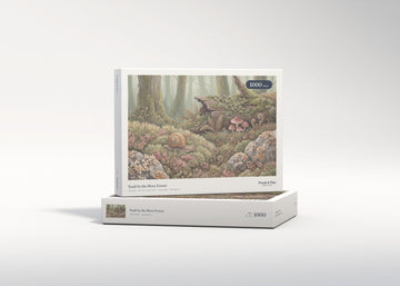Snail in the Moss Forest jigsaw puzzle - gift box