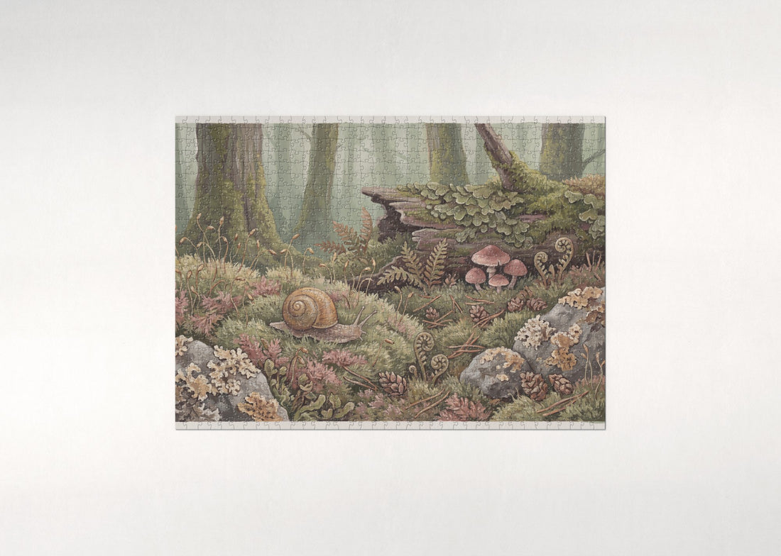 Snail in the Moss Forest jigsaw puzzle - gift box