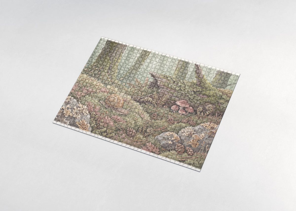 Snail in the Moss Forest jigsaw puzzle - assembled puzzle