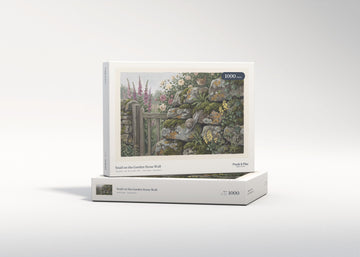 Snail on the Garden Stone Wall jigsaw puzzle - gift box