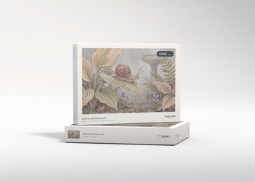 Snail on the Rainy Leaf jigsaw puzzle - gift box